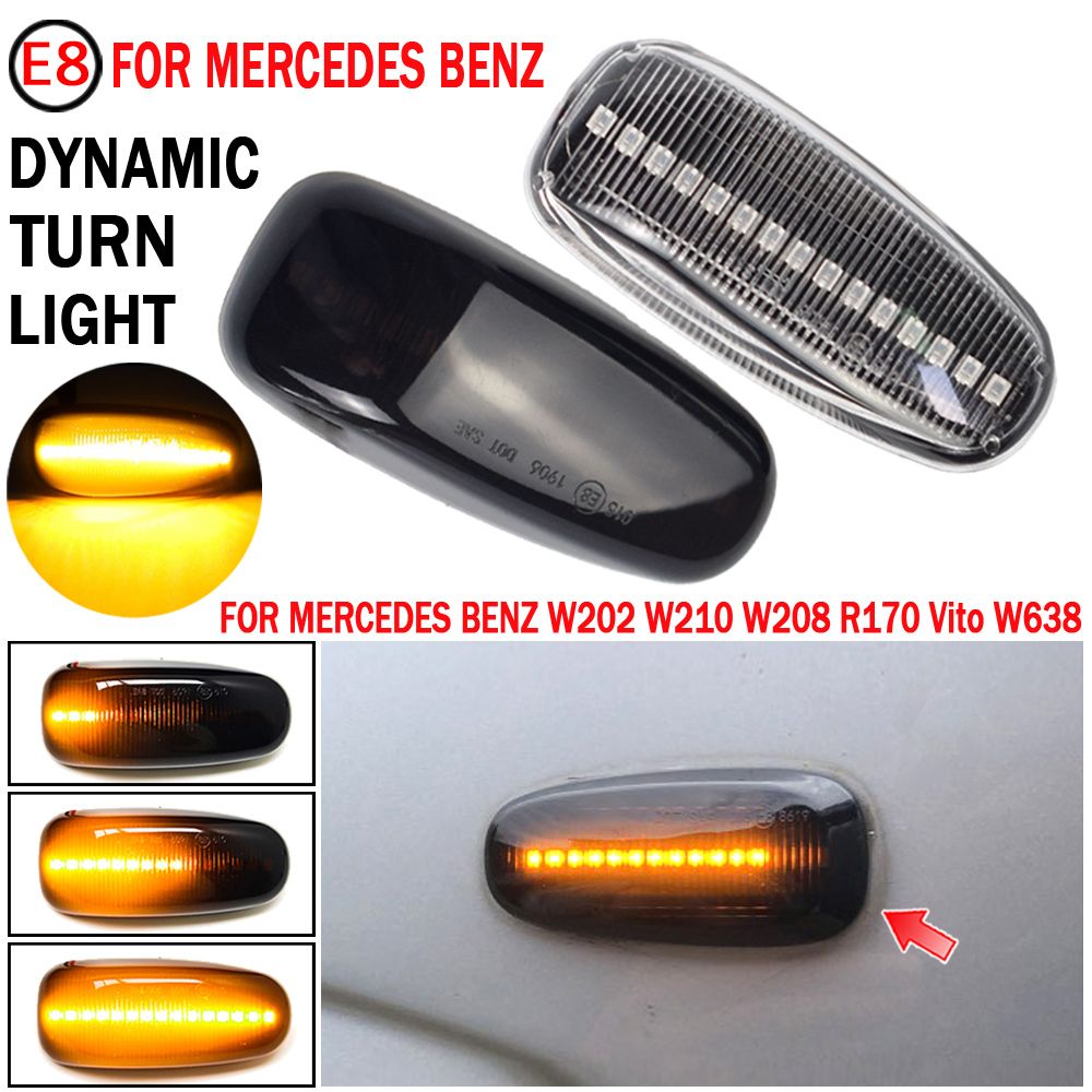 2020 For Mercedes BENZ E Class W210 C Class W202 W208 Led Dynamic Side