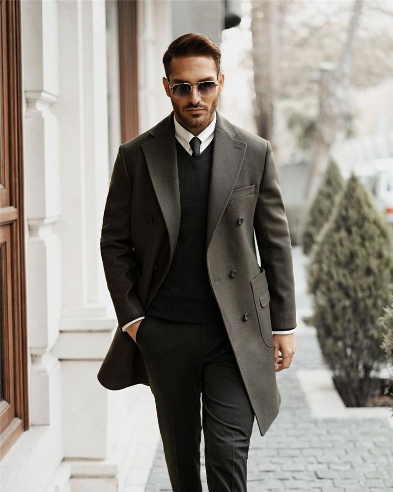 No pretencioso empieza la acción Produce Invierno Formal Hombres Hombres Abrigo Largo Abrigo Guapo Estilo Británico  Hombres TUXEDOS MENS PROM CENA DE PROMA Blazer Sólo Una Chaqueta De 56,28 €  | DHgate