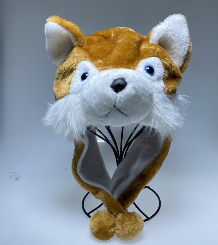Plush Fun Animal Hats Warm Winter Cap Polyester with Fleece Lining Cosplay Christmas Party Holiday Hat with Ear Muff for Unisex Plush Fun Animal Hats Warm Winter Cap Polyester with Fleece Lining Cosplay Christmas Party Holiday Hat with Ear Muff for Unisex