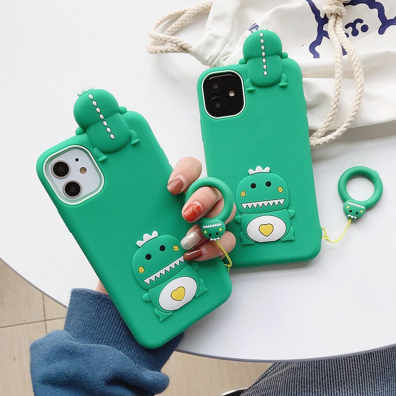 Hot Sale 3D Cute Cartoon Dinosaur Phone Case for iPhone 12 Pro Max Girls  Silicone Shockproof