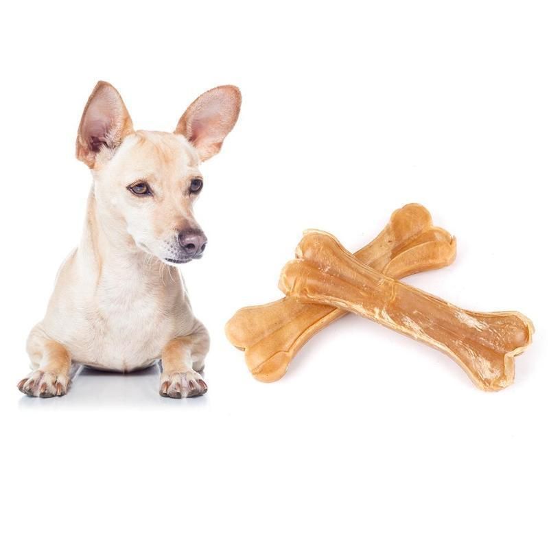 2021 Pet Dog Chew Toys Cowhide Leather Bones Puppy Molar Teeth Clean