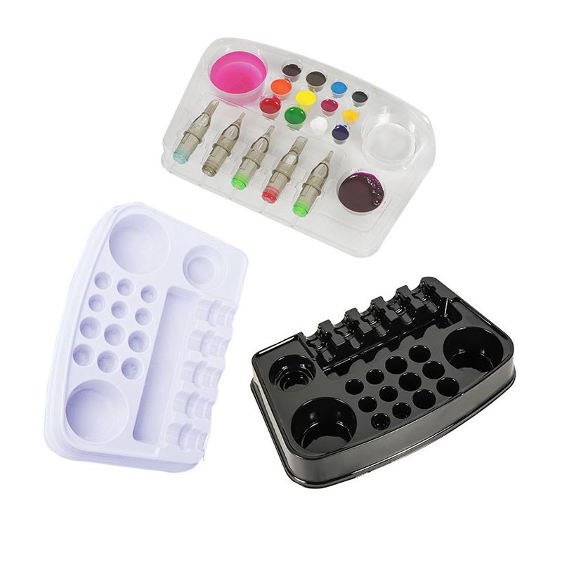 Disposable Tattoo Ink Tray Plastic Tattoo Needle Cartridges Holder Single Use Microblading Pigment Tray For Studios Disposable Tattoo Ink Tray Plastic Tattoo Needle Cartridges Holder Single Use Microblading Pigment Tray For Studios