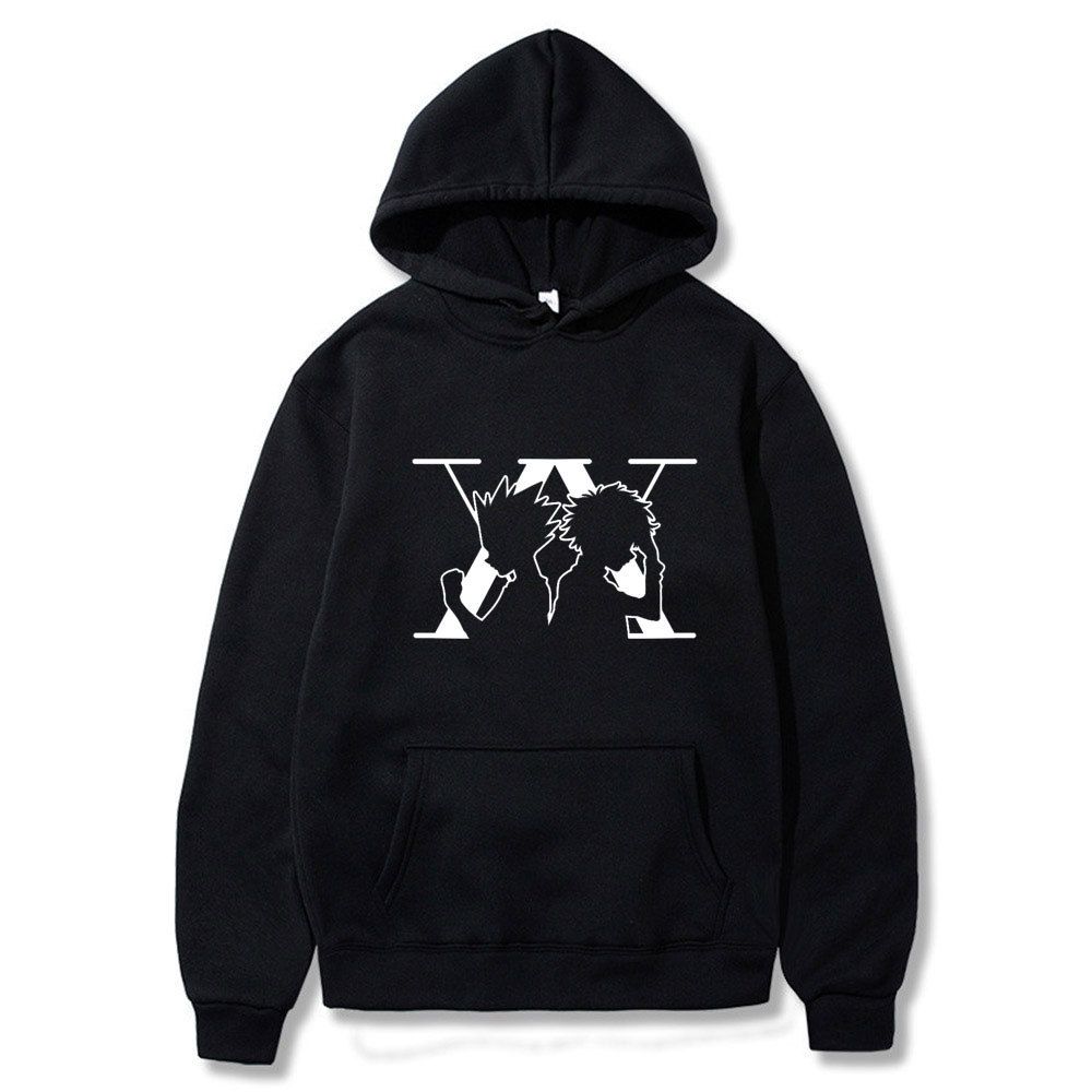 Sudadera negra tipo hoodie con estampado en espalda – Lusso BRNDS