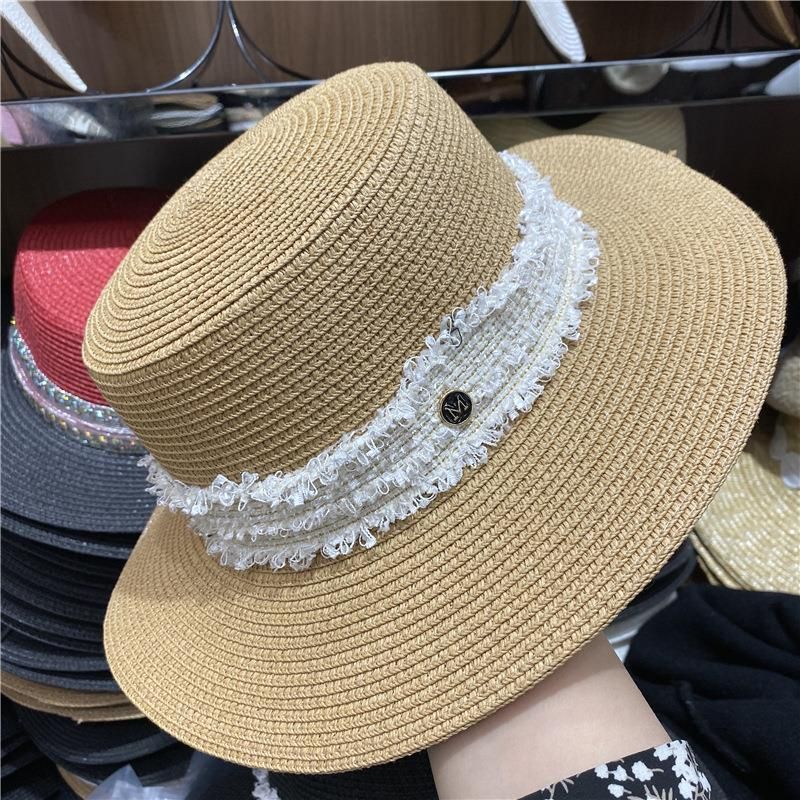 Acquistare Cappelli Larghi Brimess French Elegant Paglia Donne Di Paglia  Flat Top Cappello Femmina Temperamento Dolce Cotone In Cotone Beaturing  Beaid Sun Beach Economico | Consegna Veloce E Qualità | It.Dhgate