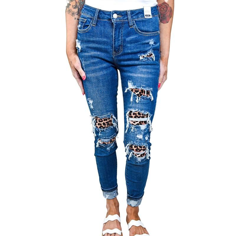 Jeans parcheados mujer Clearance