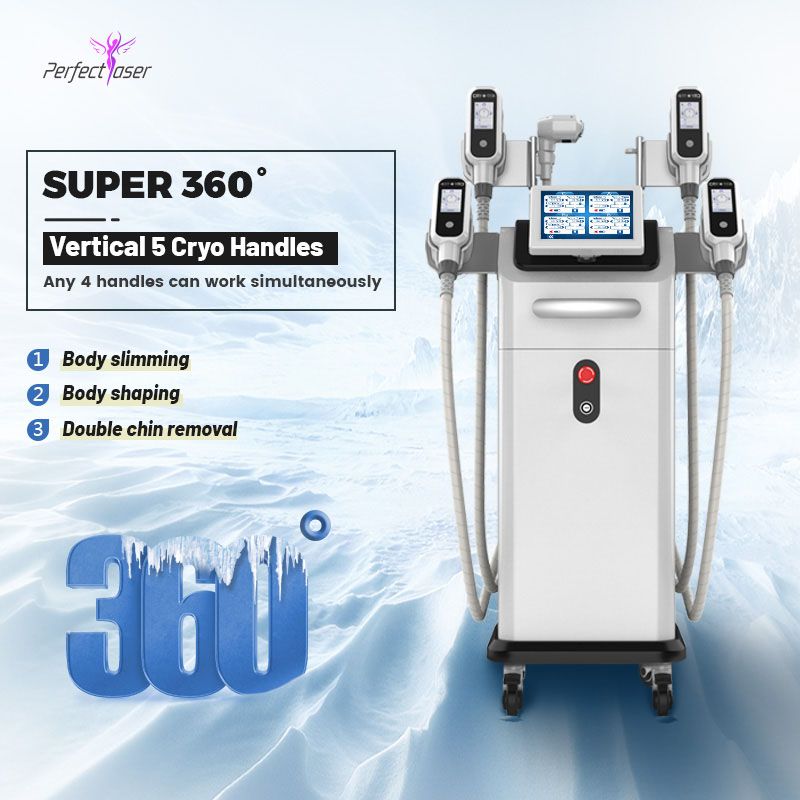 Cryolipolysis Fat Freeze Machine 5 Cryo Handles Body Weight Loss Cool