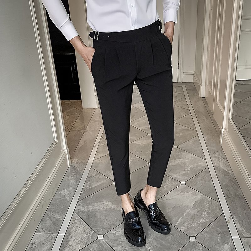 Pantalones blancos de vestir de boda para hombre traje de negocios,  Pantalones casuales rocic.com