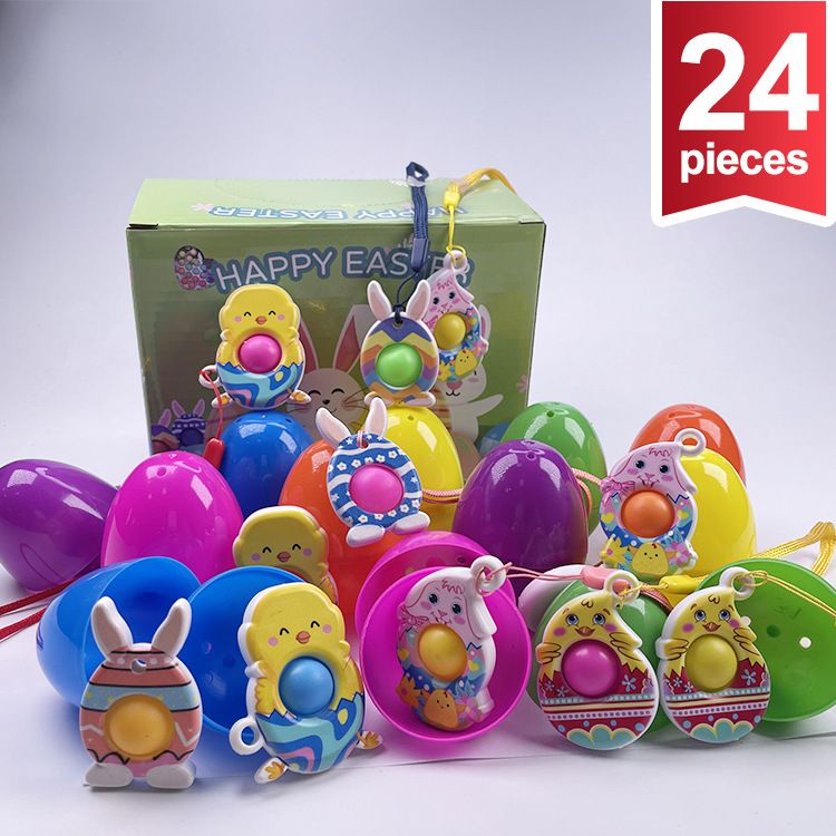 12 pcs eggs+ 12 pcs pop toys(green)