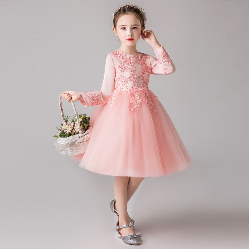 Vestuario elegante de los floristas boda vestidos de fiesta para niñas niños niños del vestido