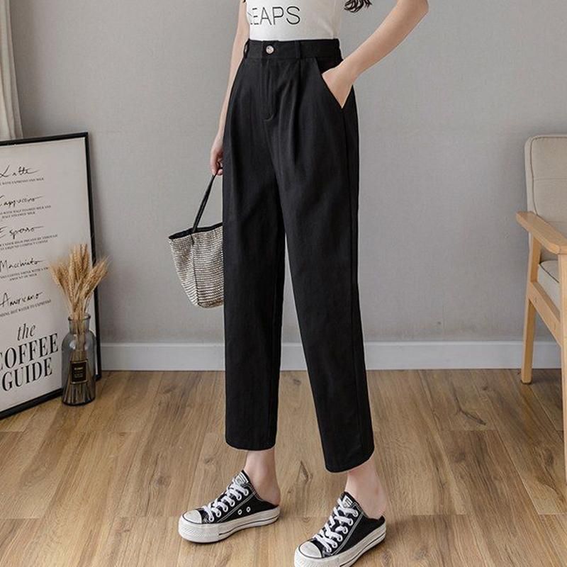 cien deshonesto Permanece Pantalones para mujer Capris Lucyever Verano Mujer Moda Moda Coreano Tobillo-Longitud Alta Cintura Harem Causal cien deshonesto Permanece Pantalones para mujer Capris Lucyever Verano Mujer Moda Moda Coreano Tobillo-Longitud Alta Cintura Harem Causal