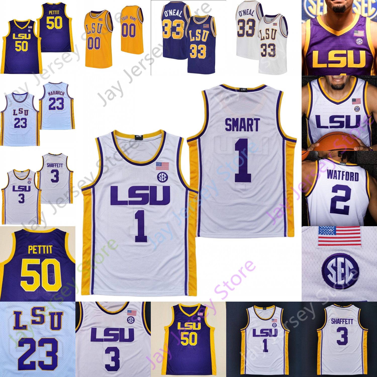 2020 Custom LSU Basketball Jersey NCAA College Darius Days James