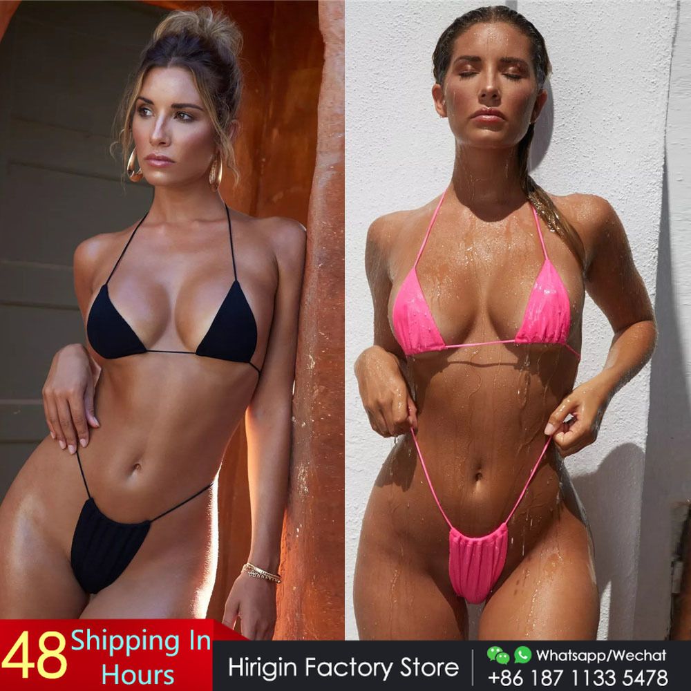 push up thong bikini set