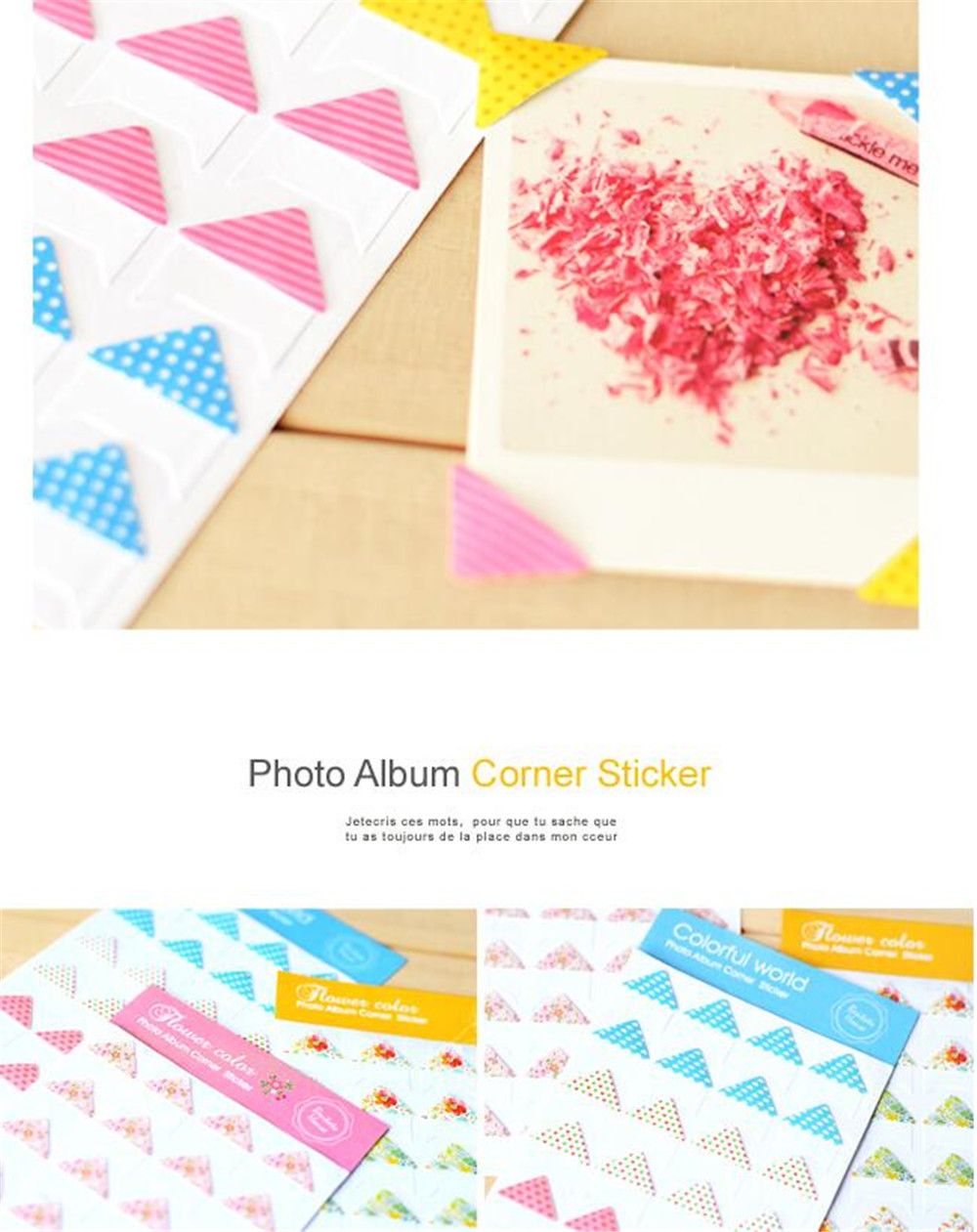 ScrapMates Colorful Photo Corner Stickers 24 Sheets Of DIY Album