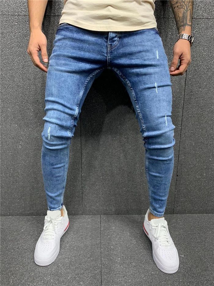 Compra Pantalones De Lápiz De Mezclilla Distribuidos Para Hombre Diseñador  Elasticity Slim Jeans Moda De Alta Calidad Pantalones Para Hombres Delgados  3XL Barato | Entrega Rápida Y Calidad | DHgate Spain \u0026 Mexico