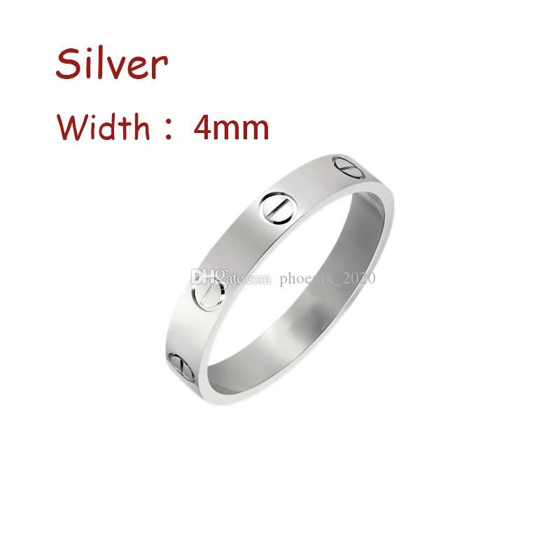 Silver (4mm) -love Ring-6