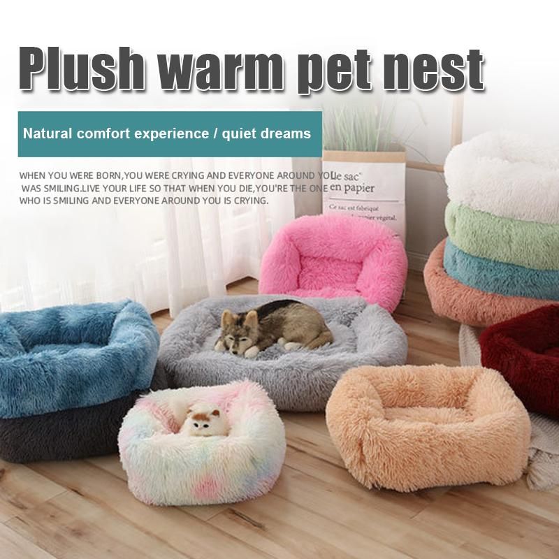 plush calming dog bed