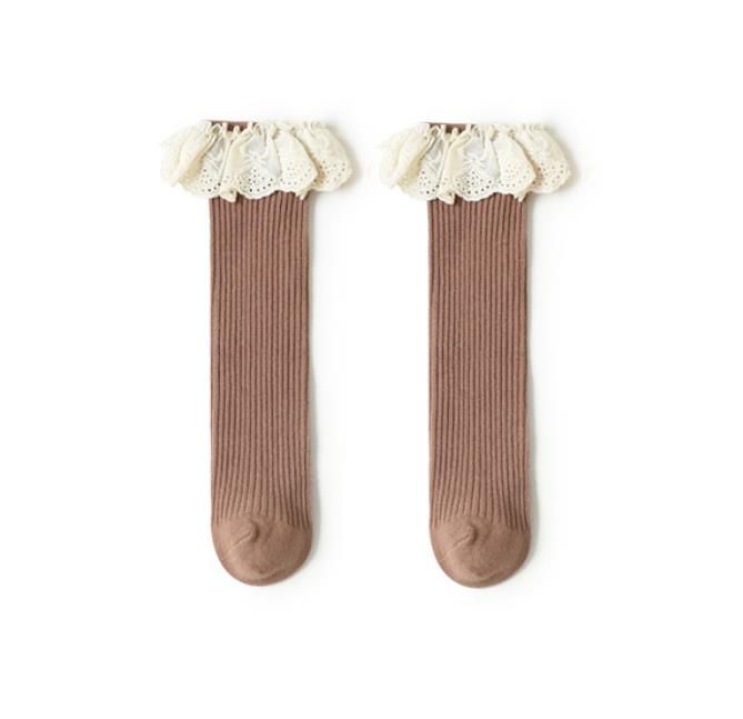 # 2 Lace Cotton Todder Girls Socks