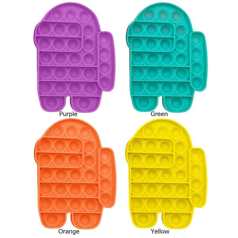 Hot Among Us Antistress Increase Focus Push Pop Bubble Fidget Sensory Toys Autism Special Needs 