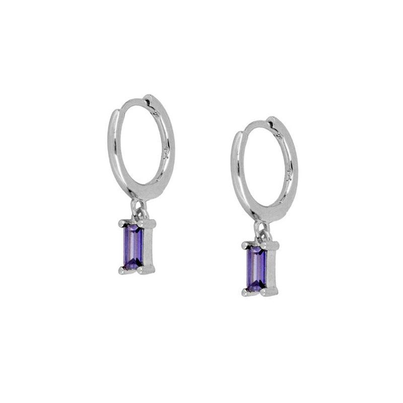 hoop silver purple