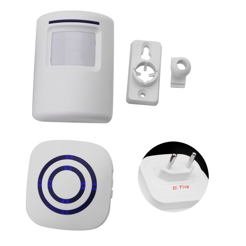 Wireless Infrared Motion Sensor Door Security Bell Alarm Chime EU/US