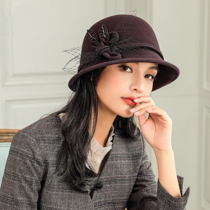 Sombrero Cloché Para Mujer Sombrero De Cubo De Invierno De Sombrero Cloché Para Mujer Sombrero De Cubo De Invierno De