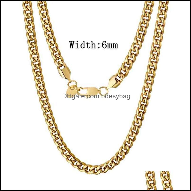 6mm gouden ketting-22 inches (55.88cm)