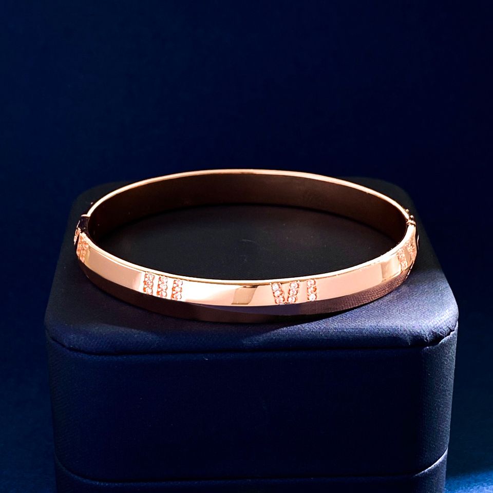 18K Rose Gold Plated Plated Bangle