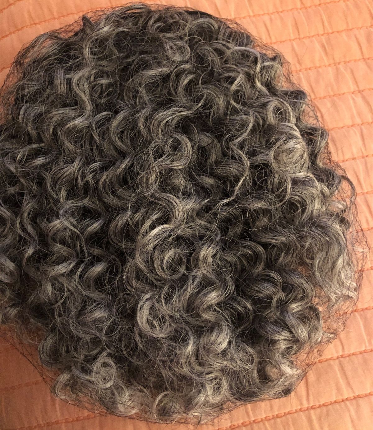 Diva1 Salt n pepper natural gray human hair extension african american two  tone mixed silver highlights grey hairpiece short curly 120g140g100g