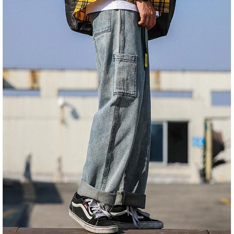 Compra Jeans Para Hombre Shierxi Hombres Denim Pantalones Hombre Color  Sólido Moda Casual Casual Tamaño Grande Suelto Straight Wide Leg Amplia  Pantalones Vaqueros Hombre Barato | Entrega Rápida Y Calidad | Es.Dhgate