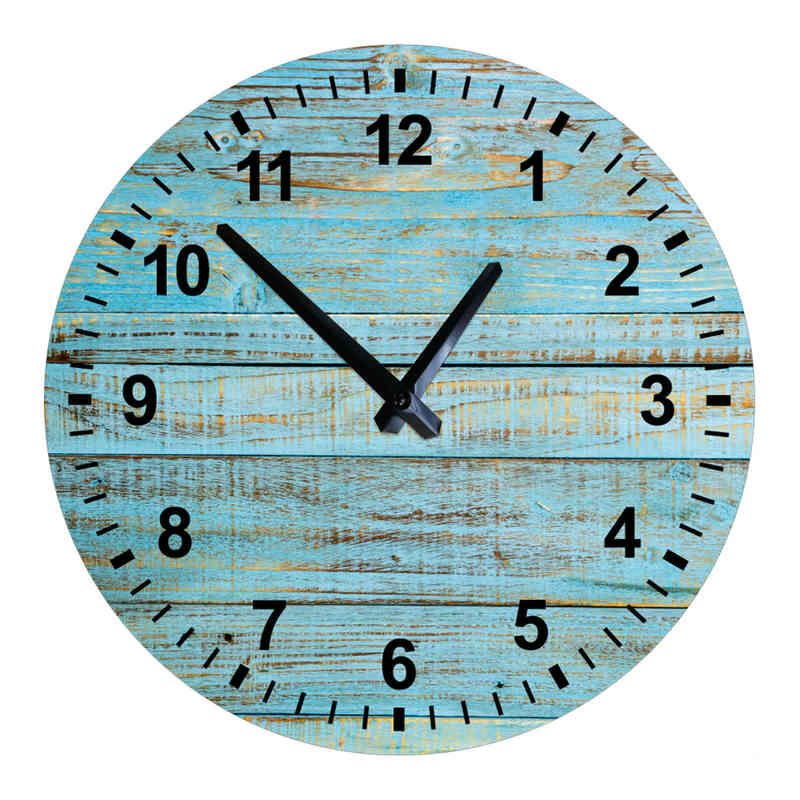 Relógio de madeira 1-10 polegadas 25 cm