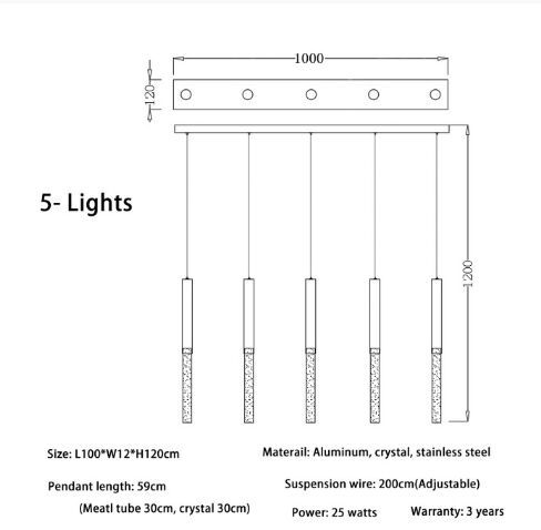 5 luci Bianco Caldo