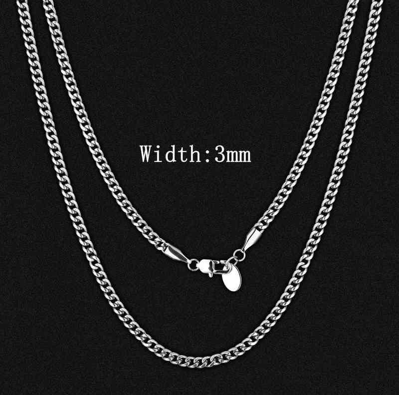3 мм серебряное ожерелье-22 дюйма (55,88 см)