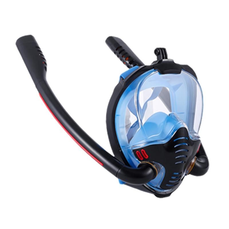 Mascarilla de snorkel de silicona de verano con máscara de buceo con máscara de buceo Gafas de natación Principio Diseño de ventilador de escape líquido silicona 