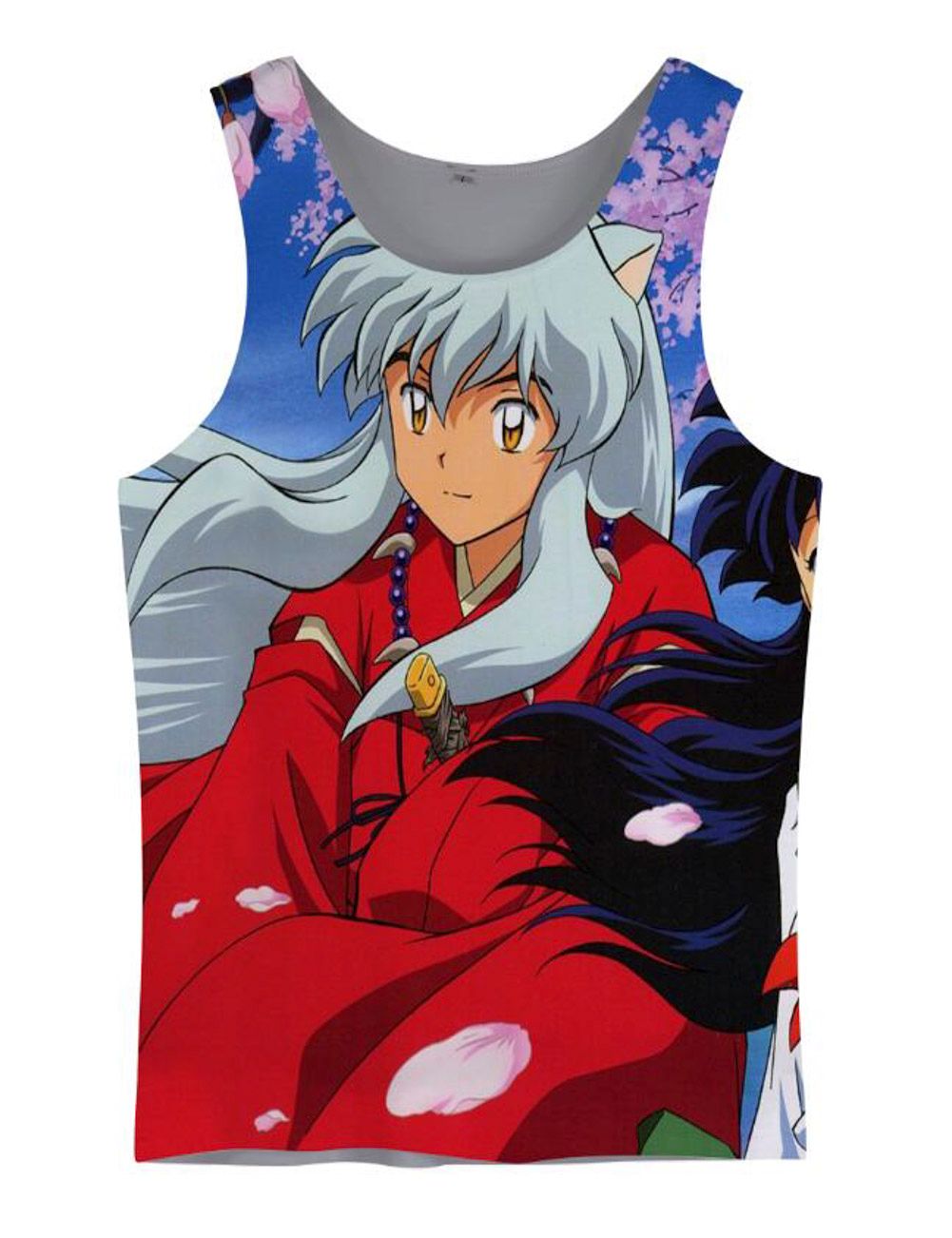 Inuyasha Tank Tops 3D Imprimir Chalecos sin mangas Tee Shirts Hombres Cosplay Traje Ropa Japón