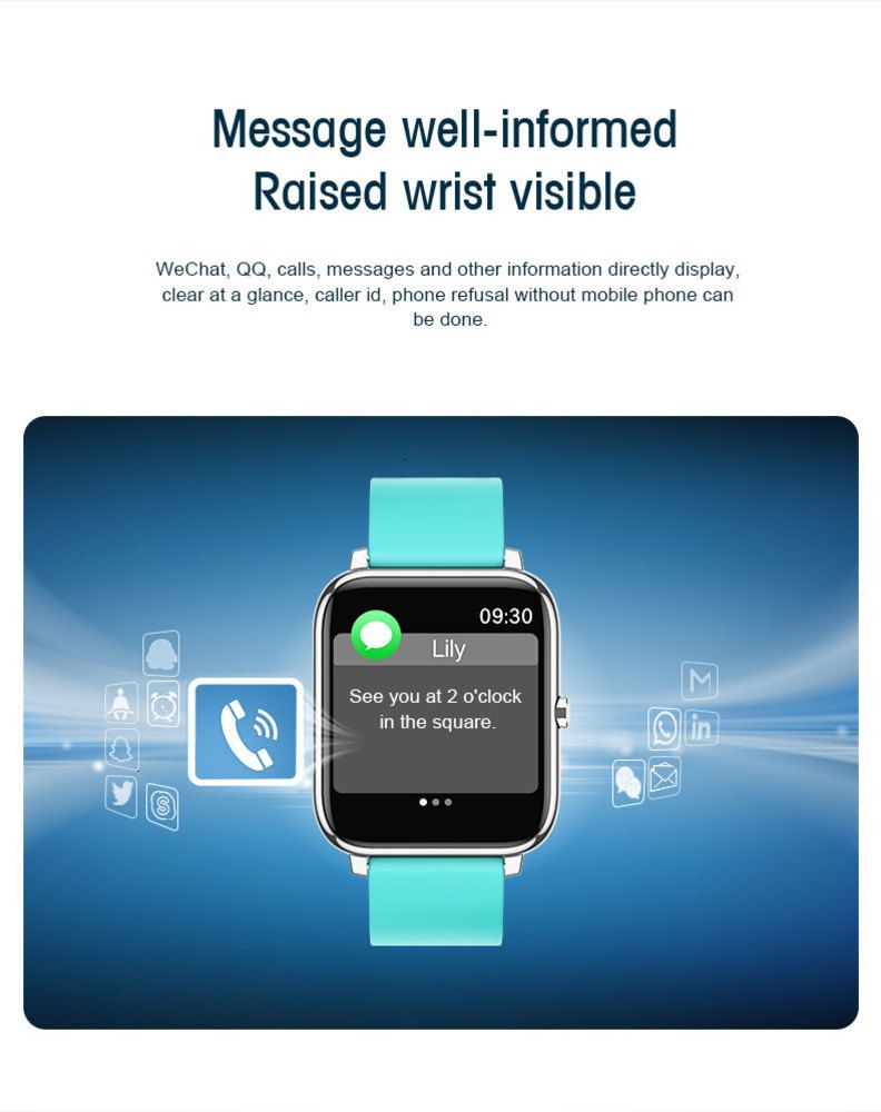 P22B Smart Watch Waterproof Fitness Sport Bluetooth Smartwatch For Android  iOS|Smart Watches| - AliExpress