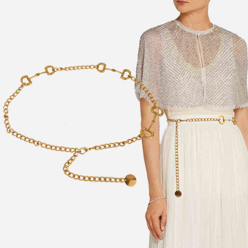 Cinturón de lujo para Cinturón cadena de cintura para mujer Talla grande
