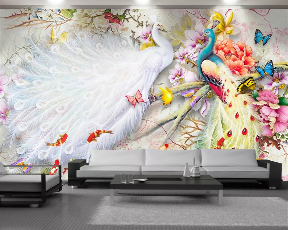 3d Animal Wallpaper Beautiful Couple Peacock 3D Wallpaper HD Digital Printing Moisture-proof 3d Wallpaper 3d Animal Wallpaper Beautiful Couple Peacock 3D Wallpaper HD Digital Printing Moisture-proof 3d Wallpaper