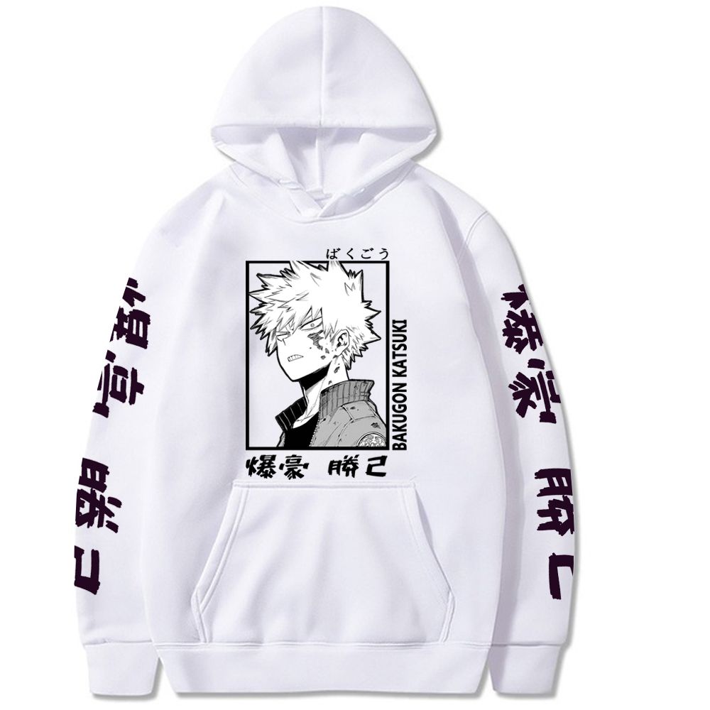 My Hero Academia Anime Manga Sudadera con Capucha con Palabras-Negro My Hero Academia Anime Manga Sudadera con Capucha con Palabras-Negro