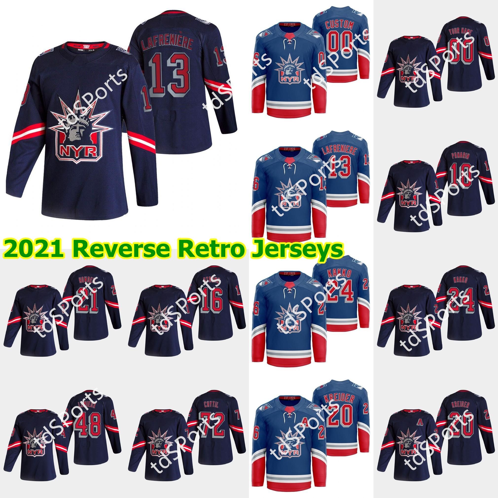 2021 New York Rangers 2021 Reverse Retro Hockey Jerseys Mark Messier