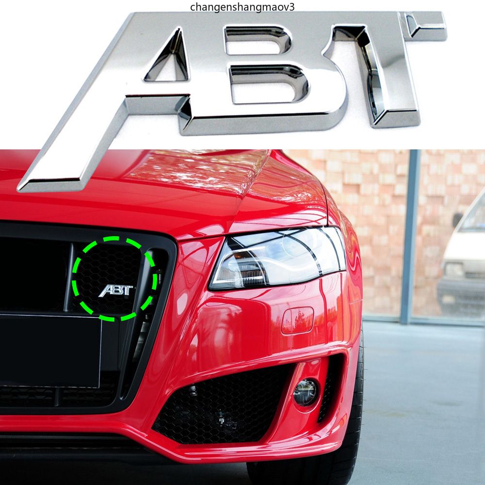Car Grill Abt Logo Nameplate ل Audi S1 Qs7 Tt Rs3 Sq2 Rs6 Rs7 Sq7 A3 Rs4 Rs5 Sq8 A8l S4 A6 S6 A4 Q5 A1 S5 S4 A5 3d الملحقات 2021