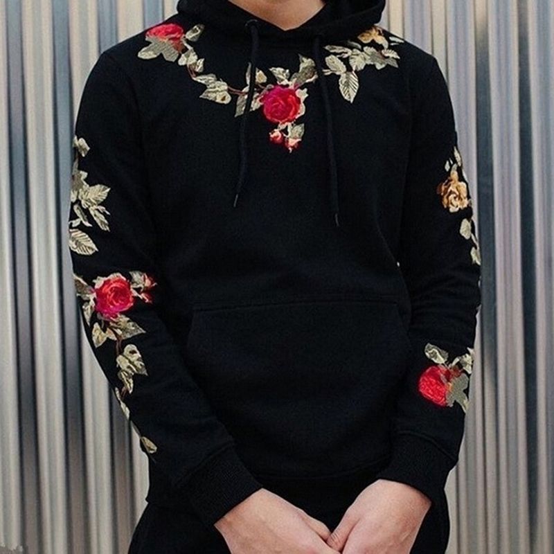 Compra Moda Para Hombre De Flores Bordado Sudaderas Con Capucha De Gran  Tamaño Otoño Invierno Hip Hop Caliente Con Capucha De Manga Larga Hombres  Suéter Barato | Entrega Rápida Y Calidad 