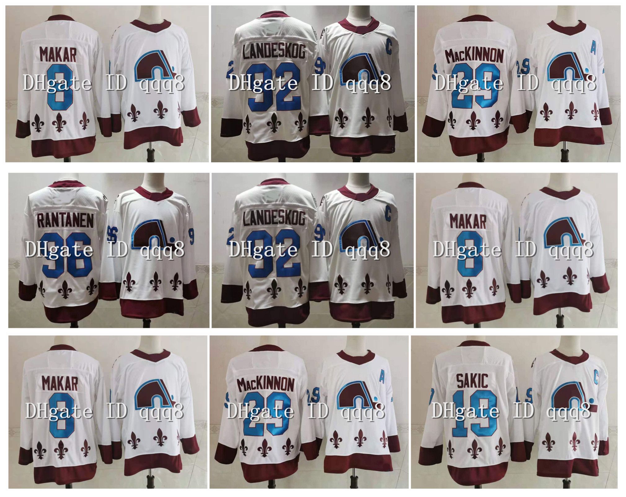 2021 2021 Reverse Retro Colorado Avalanche Jersey 29 Nathan MacKinnon 8 Cale Makar Gabriel ...