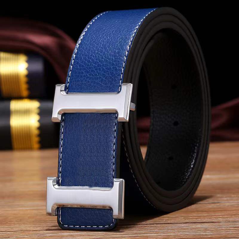 silver buckle+Blue