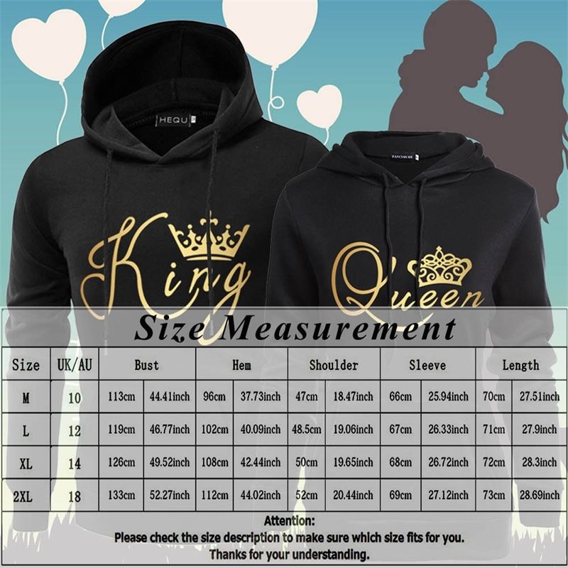 Compra Poshfeel King Queen Impreso Sudadera Parejas Pareja Sudaderas Con  Capucha Sudadera Con Capucha Sudadera Casual Jerseys Trajes Regalo 201204  Barato | Entrega Rápida Y Calidad | Es.Dhgate