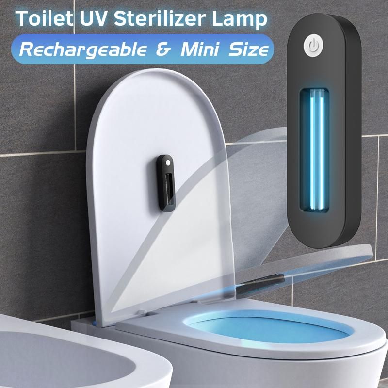 Toilet Rechargeable Ultraviolet UV Sterilizer Lamp UVC+Ozone