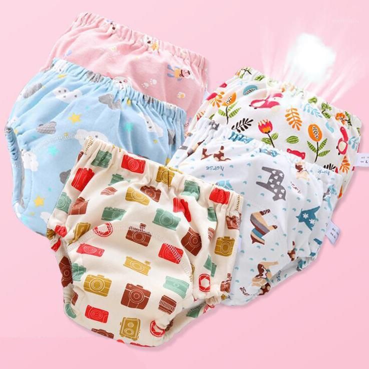 Acheter Pas Cher Couches De Tissu Couche Pour Bebe Reutilisable Pur Coton 6 Couches De Gaze Dapprentissage Pantalons Lavables Nappies1 Du 36 5 Fr Dhgate