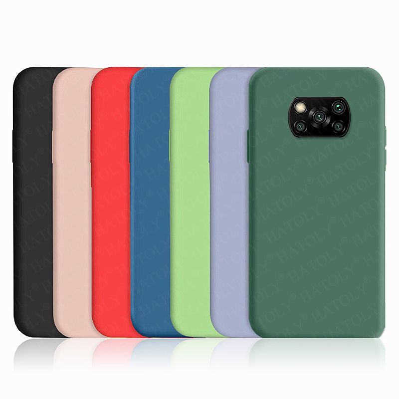 Para Xiaomi Poco X3 Cubierta De La Caja Poco M2 F2 Pro X2 Líquido Silicona Soft Tpu Tpu A Prueba De Golpes Teléfono Protector De Parachoque En Poco X3 Nfc Por Chengdaphone