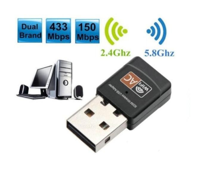 Pompeya Dialecto Similar Adaptador USB WiFi 600MB / S Acceso a Internet inalámbrico Key PC Tarjeta  de red Dual Banda
