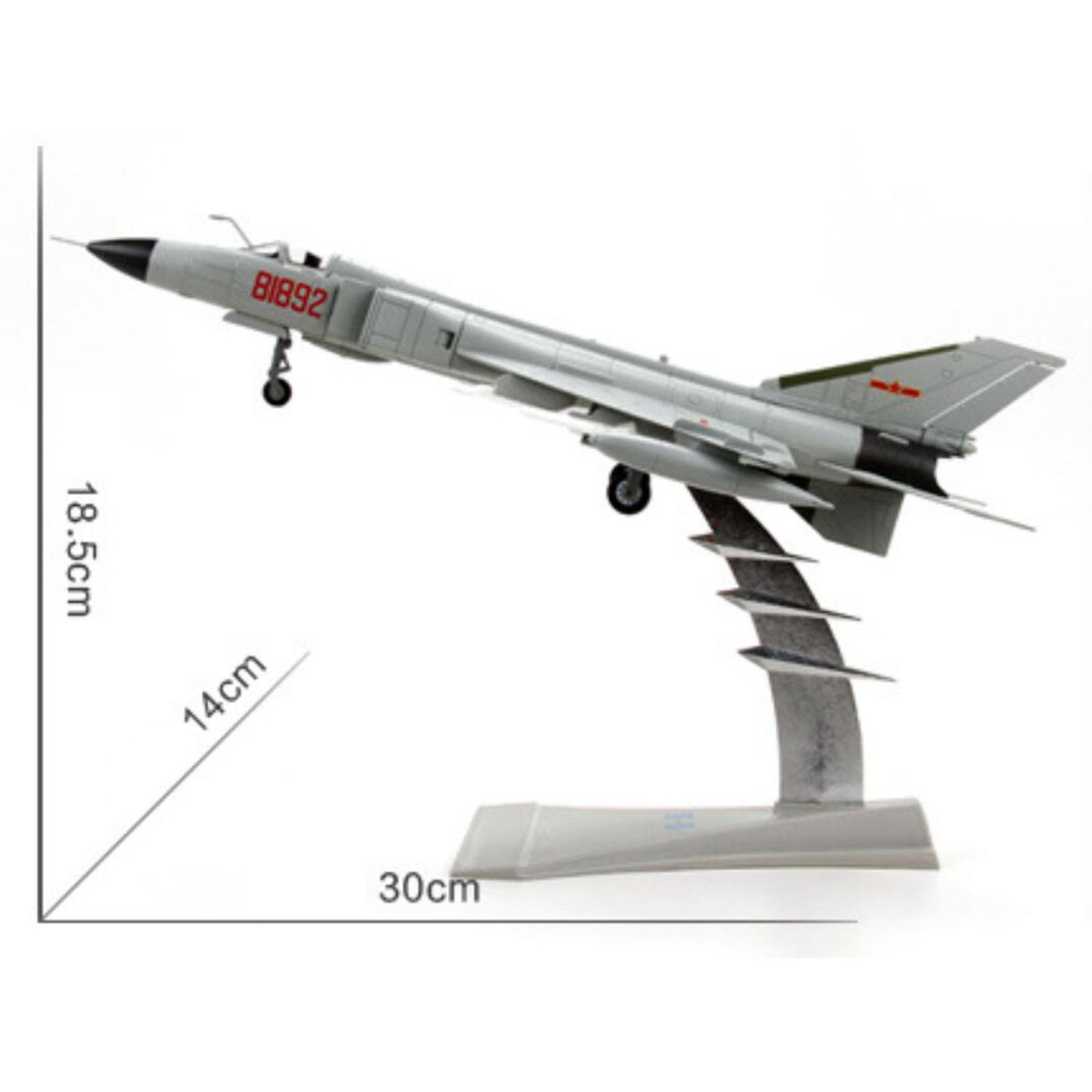 1/72 Scale Alloy Diecast Aircraft J-6 Fighter Model Home Office Decoration 