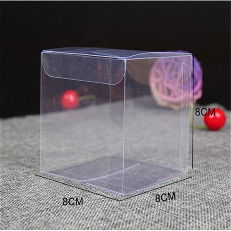 8*8*8cm Clear/Transparent Plastic PVC Display Box . Clear PVC Boxes
